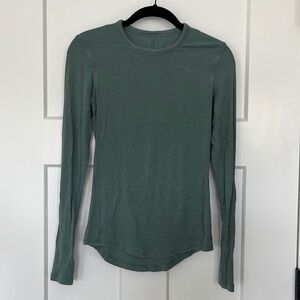 Lululemon Hold Tight Long-Sleeve Shirt Teal Size 2/4